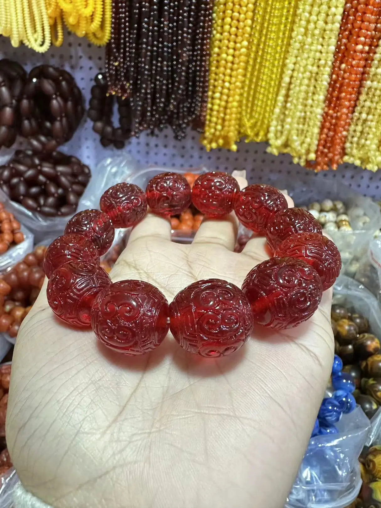 Natural Raw Amber Bracelet Men Women Healing Gemstone Fine Jewelry Genuine Baltic Ambers Tumbled Stone Bracelets Bangles