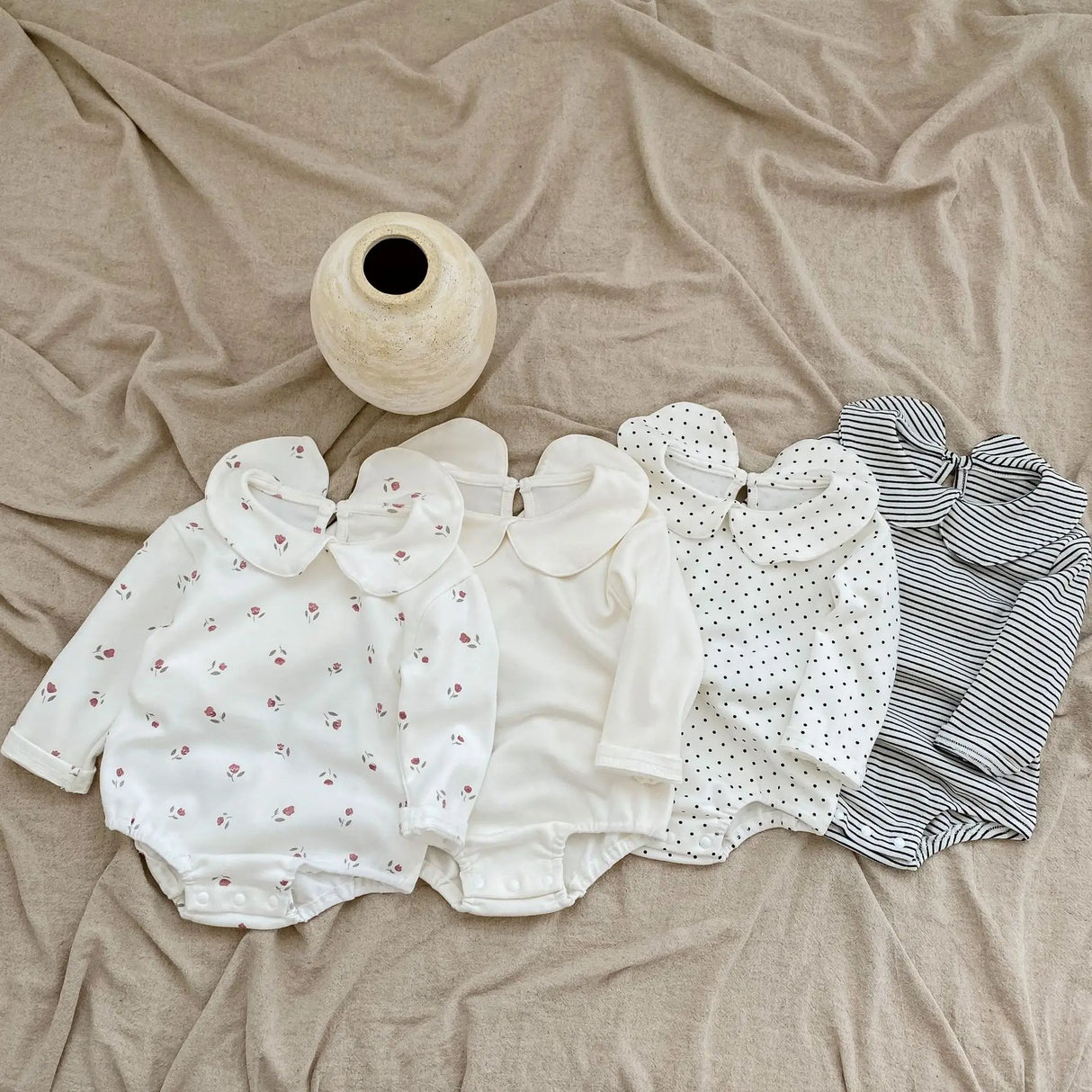 Insautumn baby baby collar bottoming romper clothes baby children Long Sleeve romper cotton fabric is soft and comfortable