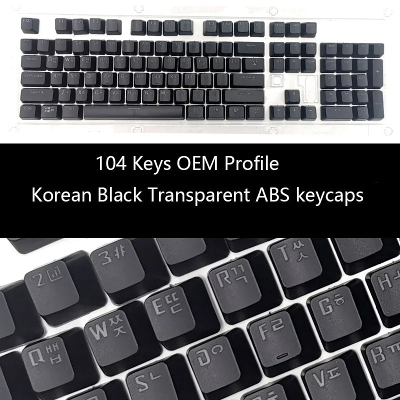 104 Keys Russian Korean Backlit Keycaps For Mechanical Gaming Keyboard Cherry MX Switch OEM Profile ABS Keycap Gamer Custom DIY