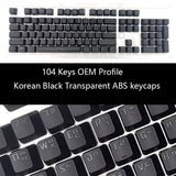 104 Keys Russian Korean Backlit Keycaps For Mechanical Gaming Keyboard Cherry MX Switch OEM Profile ABS Keycap Gamer Custom DIY