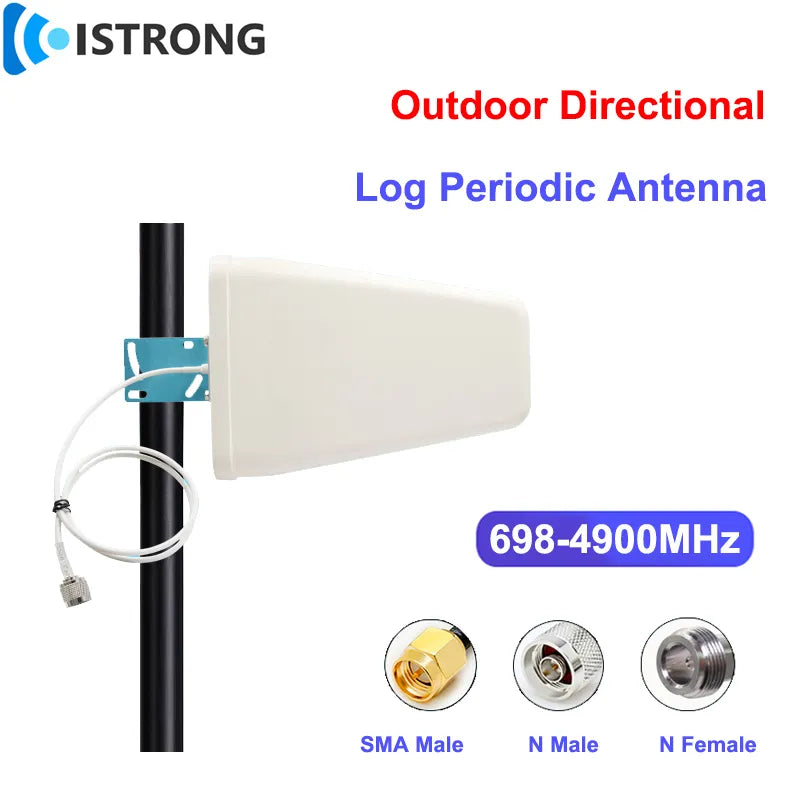 5G 4G 3G 2G Antenna 12dBi Outdoor Directional Booster 698-4900MH Log Periodic Antenna Mobile Phone Signal Amplifier N Female SMA