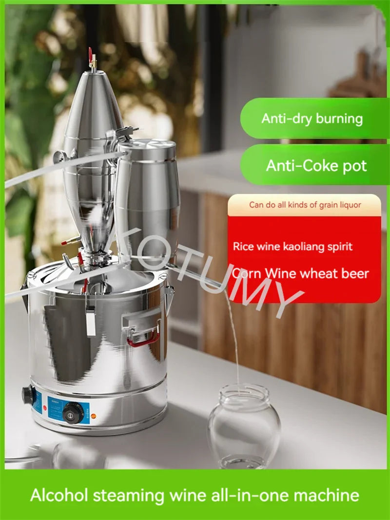 20L Water Alcohol Distiller Small Home Brewing Wine Making Barware Machine DIY Distillation Equipment