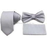 5 Pcs Slim Plaid Tie Set Polyester Pink Blue Necktie Bowtie Cufflink Brooch For Groom Suit Wedding Cravat Shirt Accessory Gift