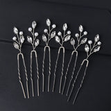 Bride Hairpins Wedding Hair Accessories Trendy Crystal U-shaped Alloy Hair Sticks Forks Girls Banquet Crowns Noiva Jewelry