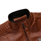 Spring Winter Casual Skin Jacket Coat Men Pu Leather Jacket Zipper Mens Stand Collar Biker Motorcycle Jackets Windbreaker 4XL