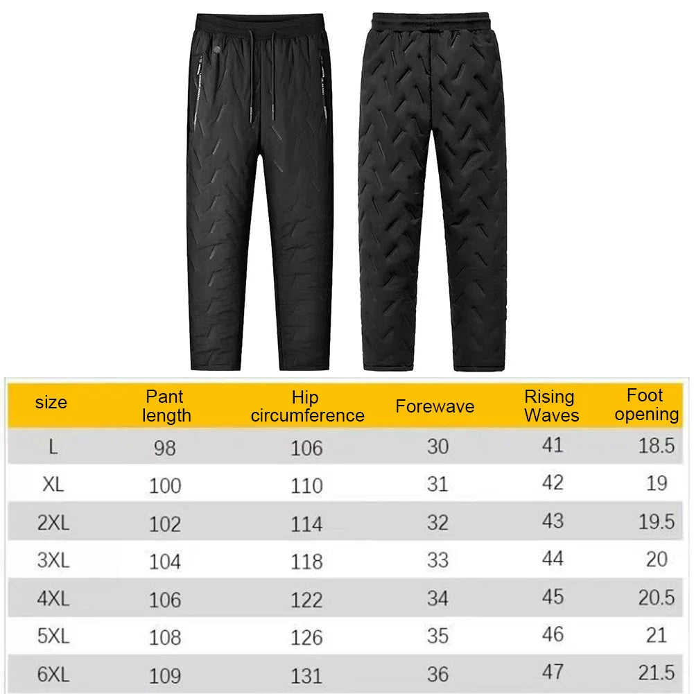 10 Zones Heating Pants Elastic Waist USB Heated Sports Trousers Skiing Fishing Motorcycle Outdoor Casual Thermal Pants Plush