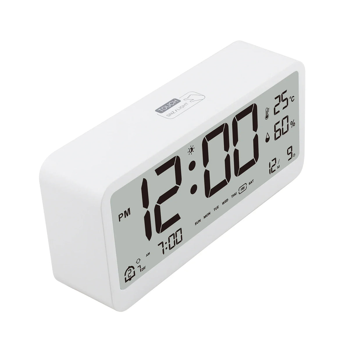 Digital Alarm Clock Table Electronics Wall Temperature Humidity Calendar Week Bedroom Child Desk Watch Night Light Decorations