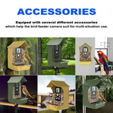 Outdoor Smart Feeding & Watering Supplies Bird Feeder Garden Waterproof Wildlife Gazebo Window Bird Accessories with Camera