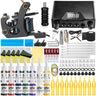 Professional Coil Tattoo Machine Kits 10 Wraps Coil Tattoo Gun Set with Power Supply Grip inks Tattoo Kit for Beginner