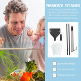 Fish Tank Algae Scraper Cleaner Supply Long Handle Cleaning Gadget Plastic Aquarium