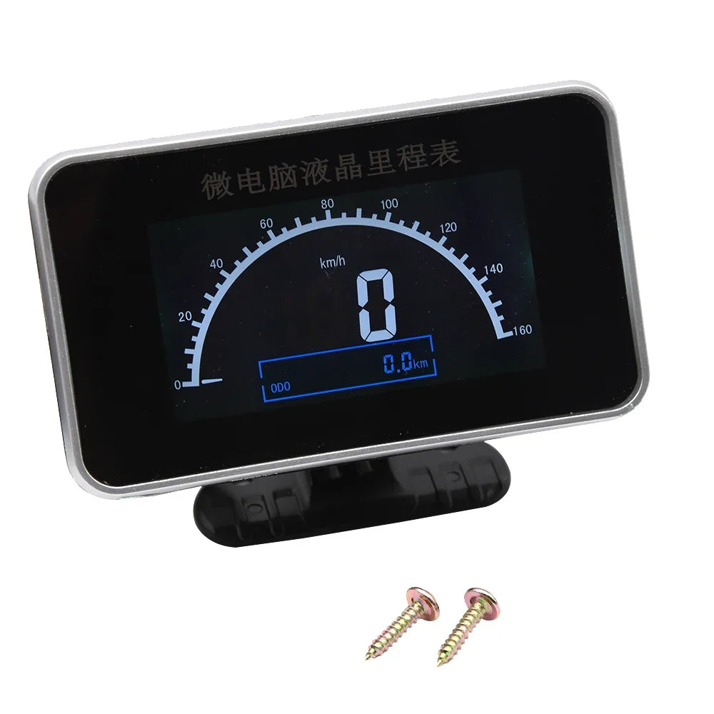 12V/24V Car Truck 2 IN 1 Functions Digital Speedometer Speed Meter + Odometer Gauge LCD instrument panel + Alarm LCD Gauge