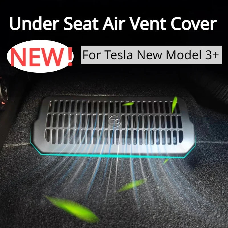 Under Seat Air Vent Cover For Tesla Model 3+ Underseat Air Outlet Protective Cover Anti-blocking New Model3 Car Accessories 2024