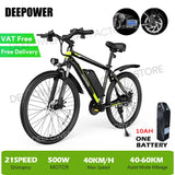 DEEPOWER S26 26INCH Electric Bicycle 500W 48V 30AH Lithium Battery Adult Electric Mountain Bike Cross-Country Ebike EU Delivery