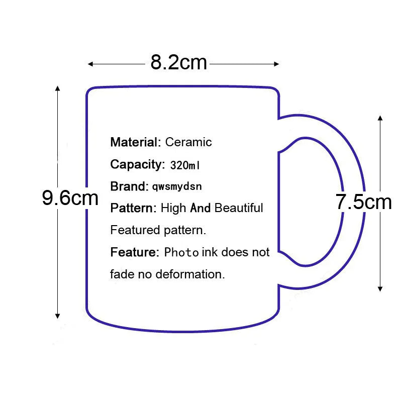 Customized Photos/Logo Printed DIY Coffee Mugs Personalized Tea Cups Drink Beer Milk Tableware Beer Drinkware Coffeeware Teaware