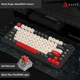 Ajazz Ak820 RGB Tri-Mode Gaming Mechanical Keyboard 82 Key Bluetooth 2.4GHz Wireless Gamer Keyboard Custom Gasket for Pc Laptop