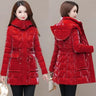 New Down Cotton Coat Women 2023 Korean Cotton Coat For Women Winter Thick Warm Long Thick Colorful Outwear Hooded Coat Lace-Up
