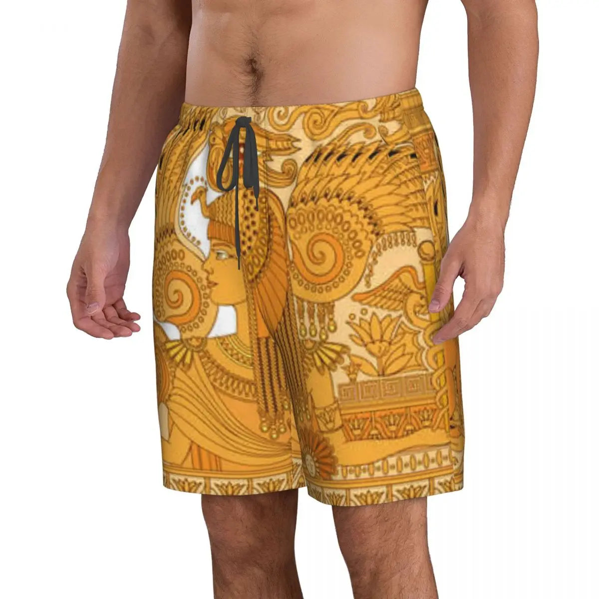 Mens Swimwear Swim Short Trunk Egyptian Sacred Cat Beach Board Shorts Swimming Surffing shorts