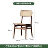 Solid Wood Leisure  Conference Chair Rattan Solid Wood Dining Chair with Backrest Commercial Table and Chair Combination