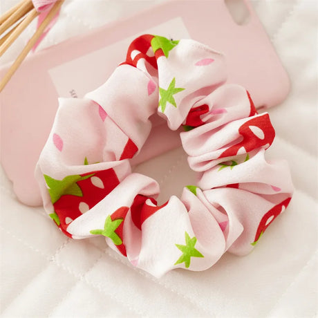 Ins Hot Sale Large Size Premium Headdress Extra Large Floral Scrunchie Layered Chiffon Satin Hair Tie Elastic Scrunchie