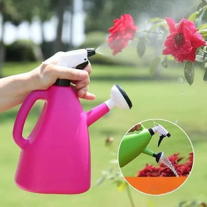 Plastic Watering Can Indoor Garden Plants Pressure 2 In 1 Spray Water Kettle Adjustable Sprayer 1L