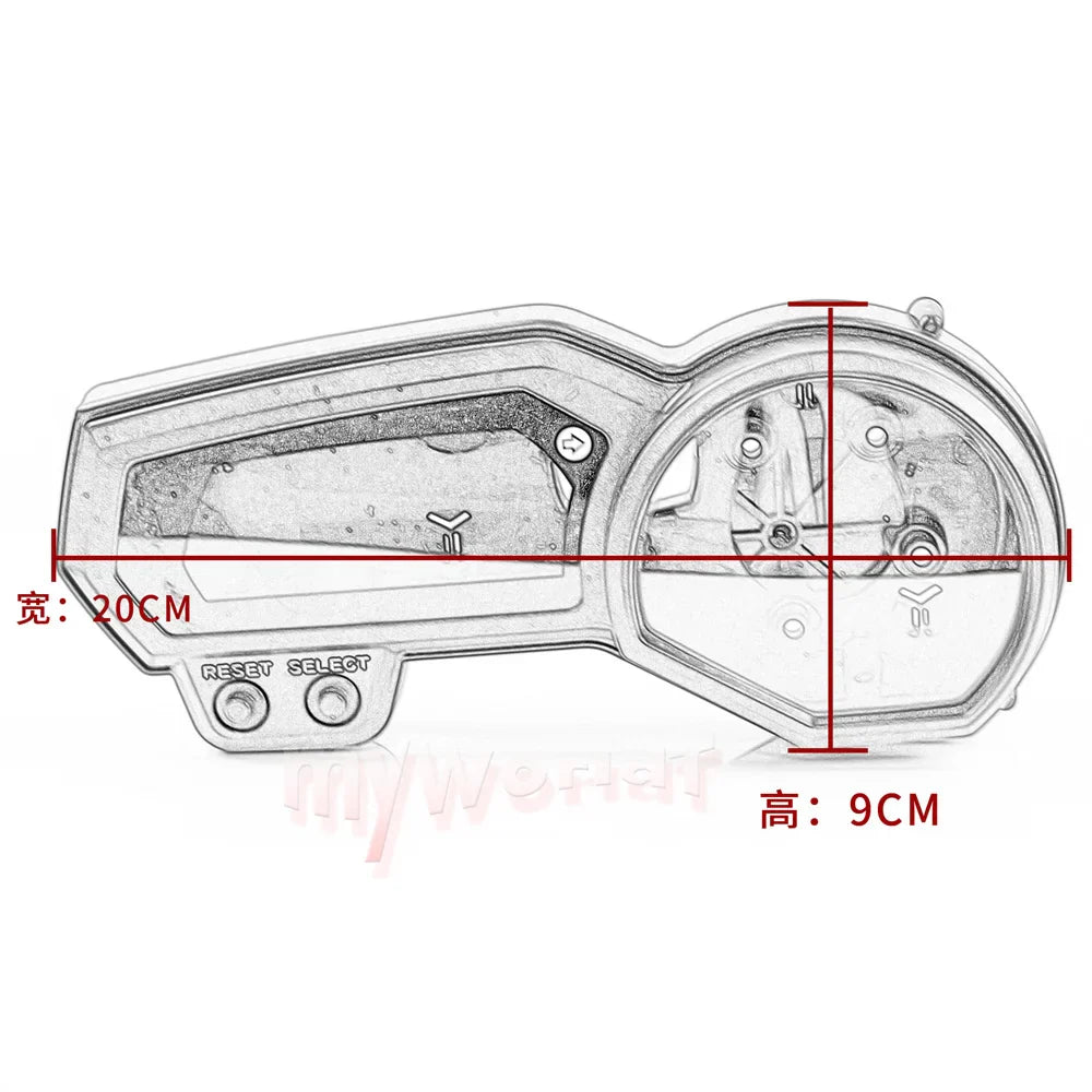 For 2006 - 2013 Yamaha FZ1 FZ1N FZ1S FZ6 FZ6N FZ6R Motorcycle Meter Box Speedometer Odometer Tachometer Cover 2010 2011 2012