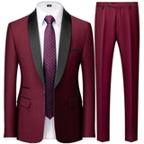 Men's British Style Slim Suit 3 Piece Set Jacket Vest Pants / Male Business Gentleman High End Custom Dress Blazers Coat  S-6XL