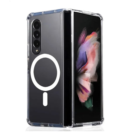 For Magsafe Clear Shockproof Magnetic case For Samsung Galaxy Z Fold 2 3 4 5 Phone Case Galaxy Z Flip 4 Cover Funda Capa Luxury