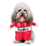 Cat Dog Costume Sports Clothes Cats Dogs F1 Racing Driver Cloth Pet Apparel Small Pets Clothing Size L