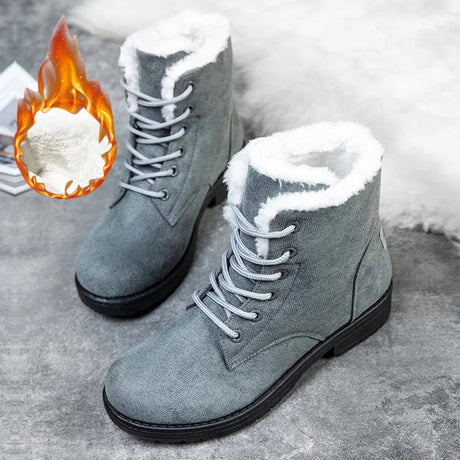 Snow Women Boots Flat Boots For Women Platform Ladies Shoes Plush Keep Warm Boots Ladies Fur New Winter Shoes Women Botas Mujer