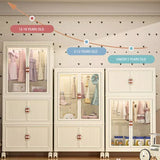 Baby clothes storage cabinet Free installation of baby wardrobe Children's small wardrobe sorting plastic household snack locker