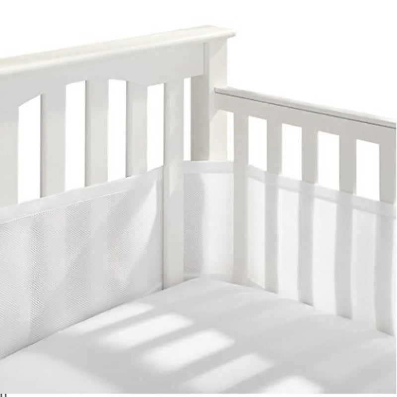 2Pcs/Set Baby Mesh Crib Bumper Liner Breathable Summer Infant Bedding Bumpers Newborn Cot  Bed Around Protector