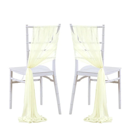 24 Pcs 17x250cm Green Chiffon Chair Sashes 12 Set Sash Wedding Chair Covers Ribbon Wedding Party Aisle Chair Decor