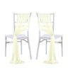 24 Pcs 17x250cm Green Chiffon Chair Sashes 12 Set Sash Wedding Chair Covers Ribbon Wedding Party Aisle Chair Decor