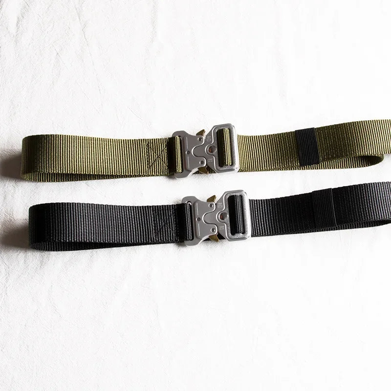 3.8cm 3cm 2.5cm Canvas Tactical Belt for Male and Female Trend Fashion Hip Hop Punk Y2k Girdle Outdoor Sports Youth Waistband