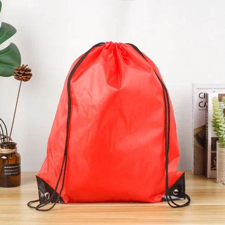 Riding Backpack Gym Drawstring Shoes Bag Clothes Backpacks WaterproofThicken Drawstring Belt Nylon Color Portable Sports Bag