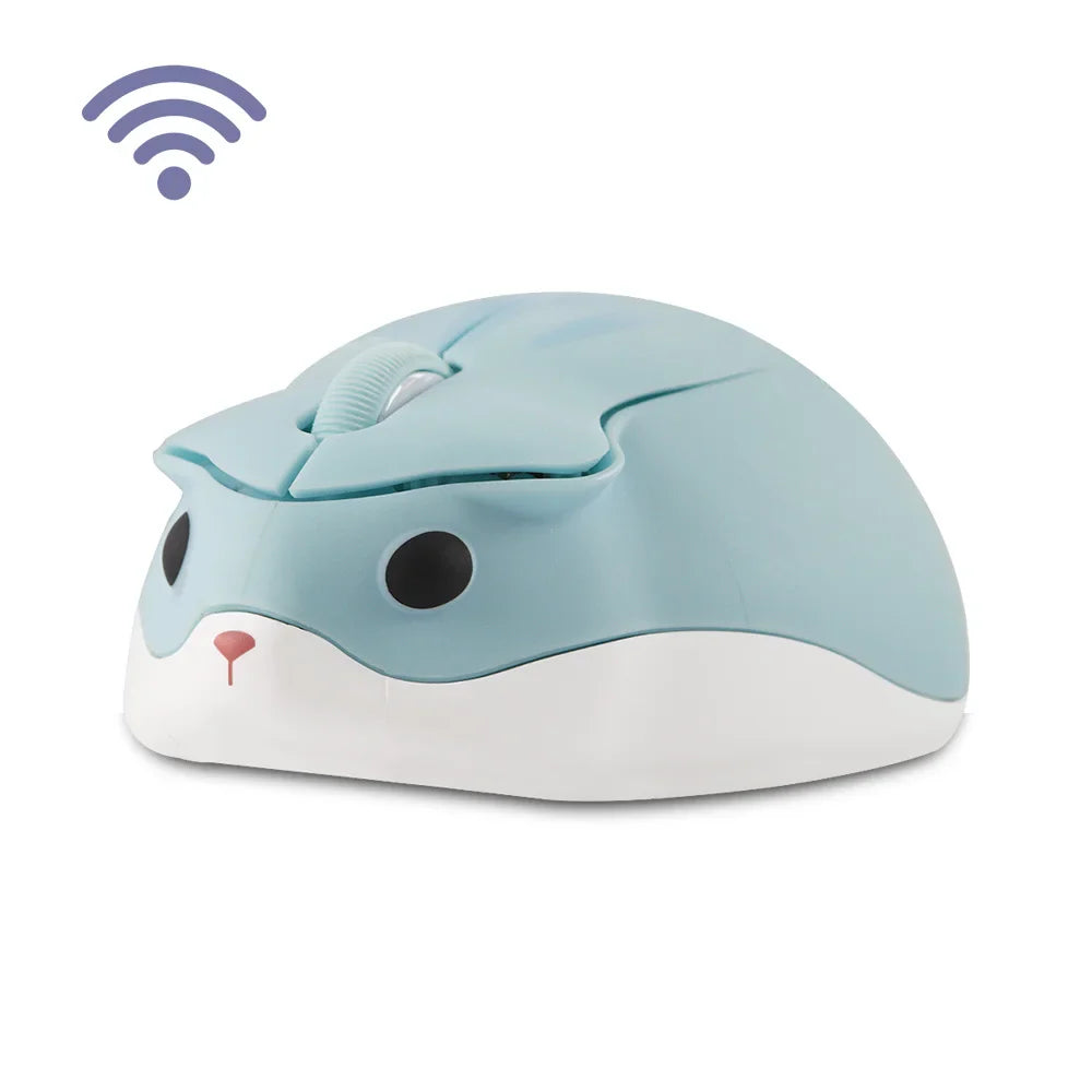 Cute 2.4G Wireless Bluetooth Mouse Mini Optical Silent Gaming Mice 3D Cartoon Hamster Mouse For PC Laptop Tablet Computer Office