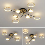 Modern Pendant Light LED Nordic Lamp Gold Black Hanging Chandelier Ceiling Lights Dimming Remote Control Lighting Fixture