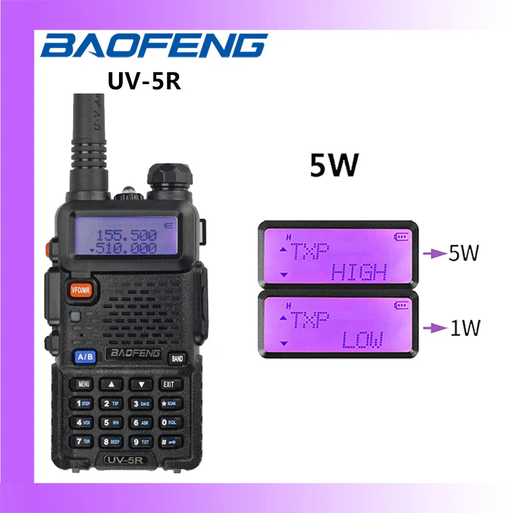 2023 Baofeng UV-5R 5W/8W Walkie Talkie Long Range Walkie Talkie FM Handy Transceiver Portable Ham Radio Walkie Talkie