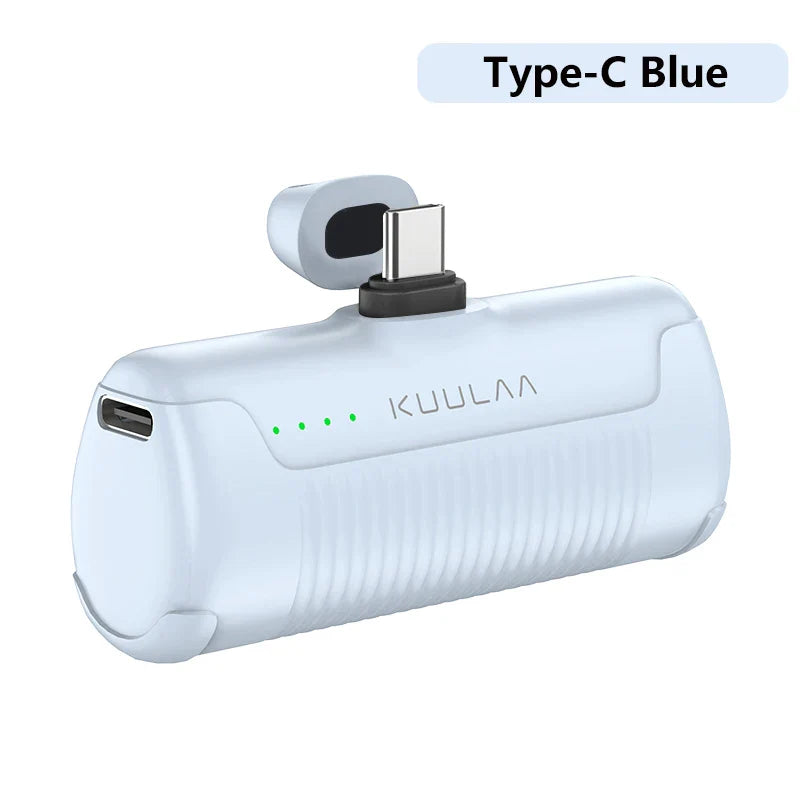 KUULAA Mini Power Bank 4500mAh - Portable Charger for iPhone 15/14/13/12 Pro Max & Samsung/Xiaomi - External Battery PowerBank