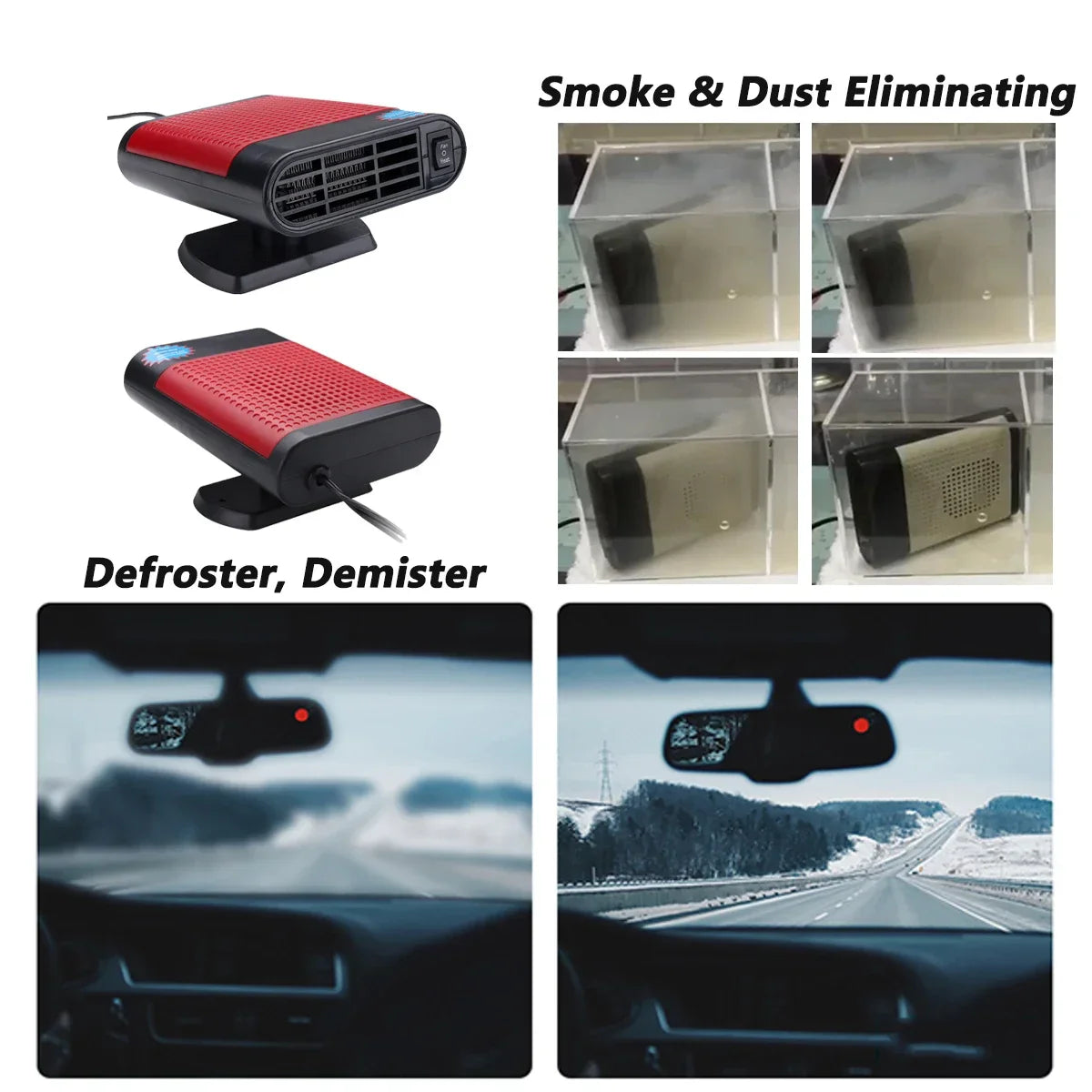 500W 12V car defroster car electrical appliances 360 rotating car windshield heater