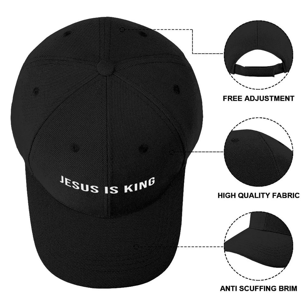 Jesus is king Baseball Cap Military Cap Man Golf Hat Rugby cute Women's Hat 2023 Men's