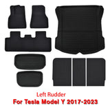 Fits Tesla Model 3 Model Y Floor Mat Luggage Mat Left Hand Drive 2017-2023 Left Right Rudder 4 Seasons Waterproof 3D Floor Liner