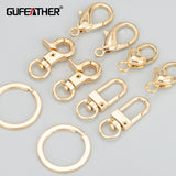 GUFEATHER M817,jewelry accessories,pass REACH,nickel free,18k gold plated,clasp hooks,necklace bracelet,jewelry making,10pcs/lot