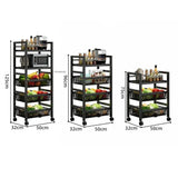 Home Kitchen Trolley Multifunction Oven Microwave Cart Moving Floor Fruit Vegetable Storage Cart Kitchen Island Trolley Cart Z