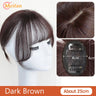 MEIFAN Middle Part Fake Bangs Fringe Synthetic Topper Hairpiece Clip-In Bang Extension Natural Invisible Clourse Hairpiece Women