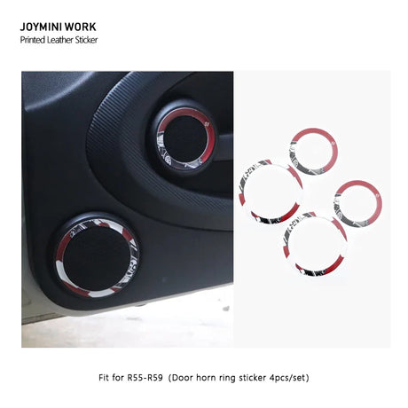 Car Speaker Cover Trim Sticker Door Horn Decoration Ring For MINI COOPER R55 R56 R57 R58 R59 Decorative Stickers Accessories