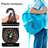 Portable Self Locking Clip-on Camping Compass Carabiners Compass Keychains Hiking Compass Carabiners