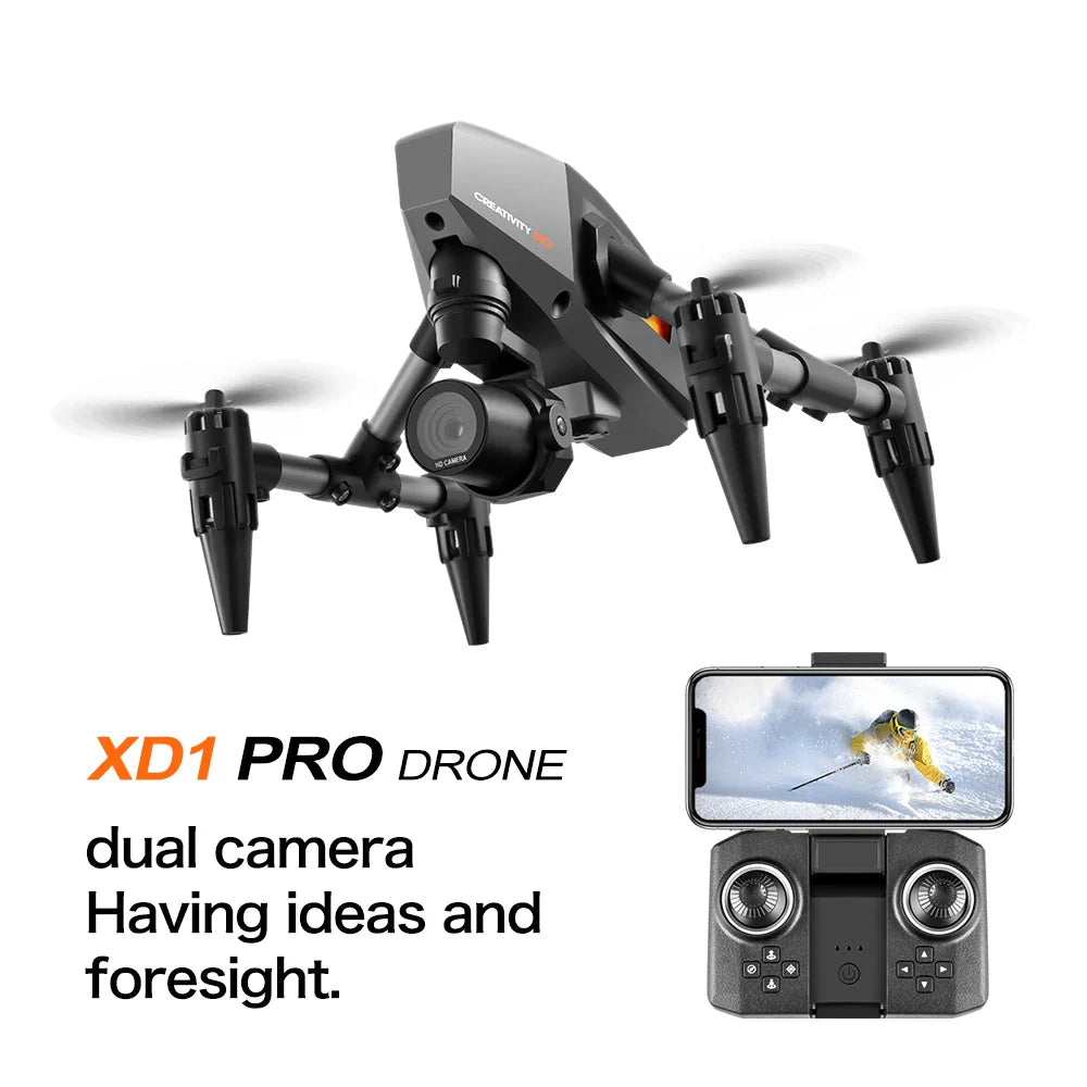 XD1 PRO Mini Drone 60g Weight Dual Camera Optical Flow Dron FPV Aerial Photography Foldable Quadcopter for Kids Toys RC Aircraft