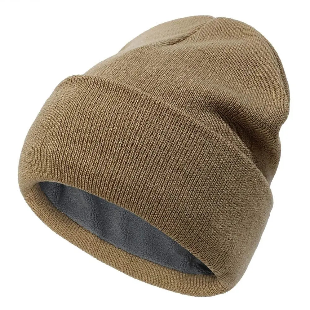 2024 New Unisex Classic Casual Beanie Hat for Men Women Winter Warm Knit Cuffed Beanie Soft Thick Fleece Lined Ski Hats