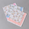 3Pcs 43x43cm Square Flower Printed Lady Women Handkerchiefs Vintage Cotton Towel Mother's Day Gift